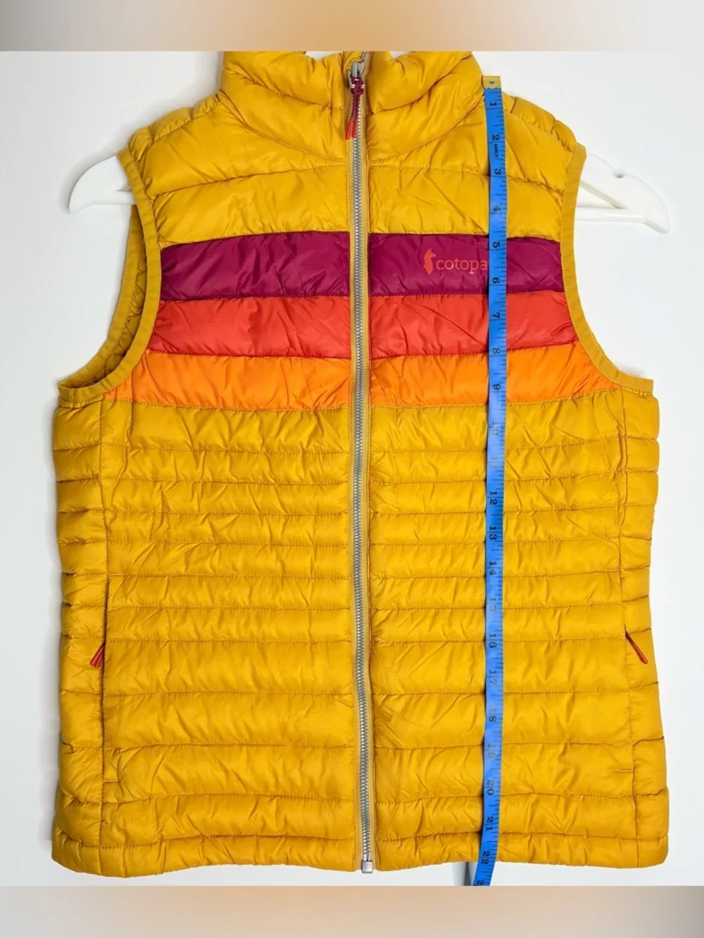 Cotopaxi Fuego Down Vest Size XS Amber Colorblock Puffer Gorpcore Outdoor - Picture 13 of 13